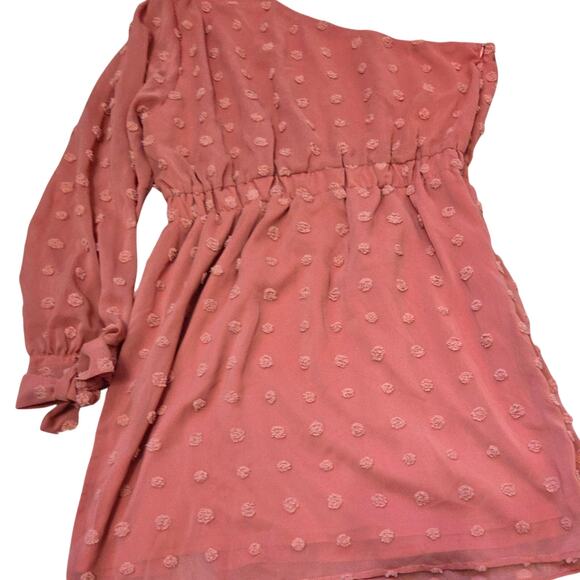 PINK Lily Woman's Above Knee One Sleeve Dress size L - Picture 4 of 8
